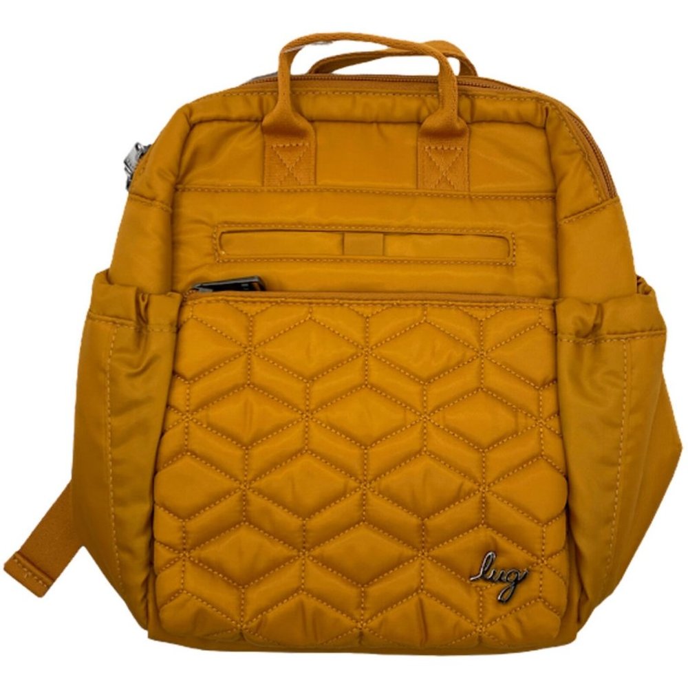 NWT Lug Dodger Quilted Mini Backpack with Top Handles - Amber